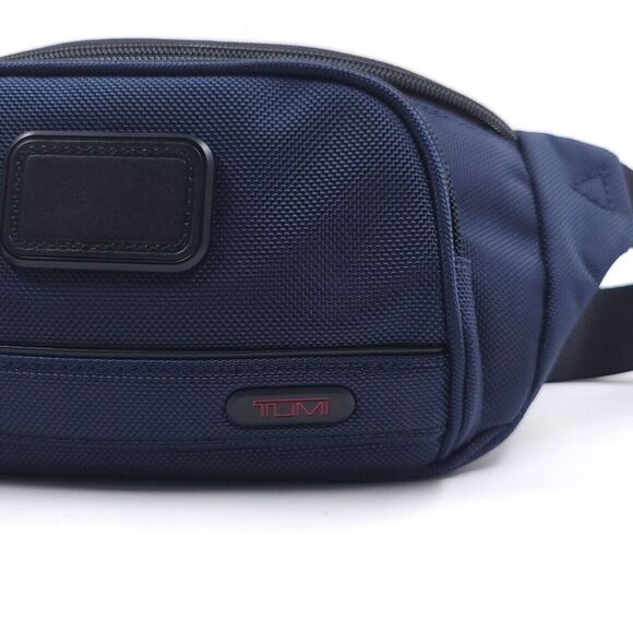 TUMI Waist Pack Navy Blue Fanny Pack Mens One Size - Picture 2 of 7